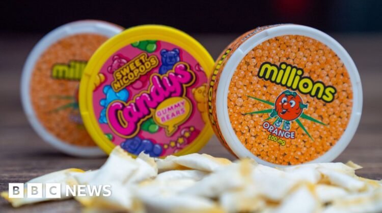 Extra-strong nicotine pouches packaged like children’s sweets Extra-strong nicotine pouches packaged like children’s sweets