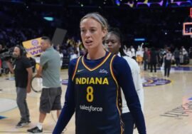 Sophie Cunningham hit by sex toy during WNBA Fever vs Sparks game