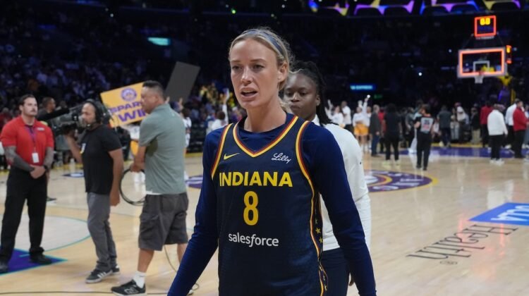Sophie Cunningham hit by sex toy during WNBA Fever vs Sparks game Sophie Cunningham hit by sex toy during WNBA Fever vs Sparks game