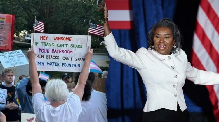 Virginia leaders condemn racist sign aimed at Winsome Earle-Sears Virginia leaders condemn racist sign aimed at Winsome Earle-Sears