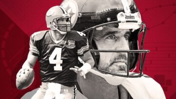 What’s it like to catch a TD from Rodgers an…