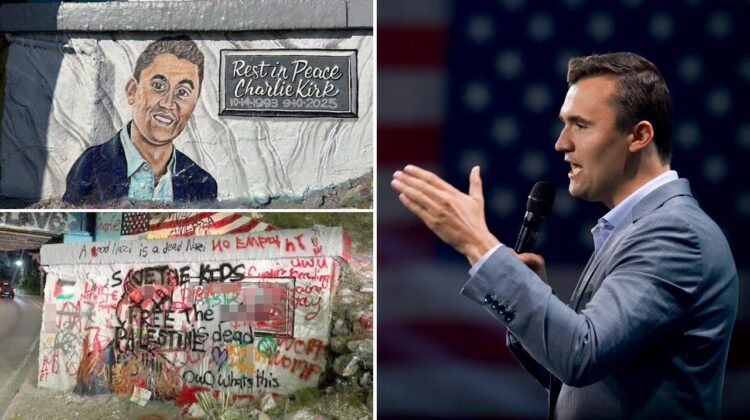 Young supporters restore defaced Charlie Kirk mural with Bible verses Young supporters restore defaced Charlie Kirk mural with Bible verses