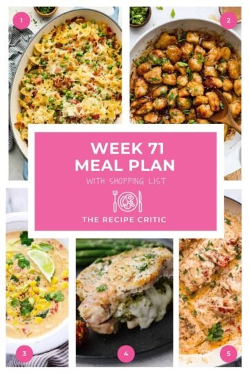 Weekly Meal Plan #71 | The Recipe Critic