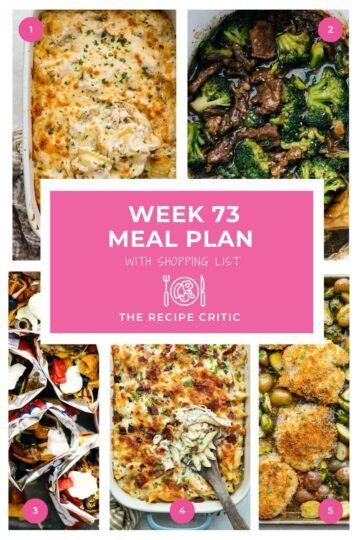 Weekly Meal Plan #73 | The Recipe Critic