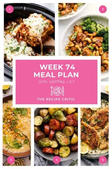 Weekly Meal Plan #74 | The Recipe Critic