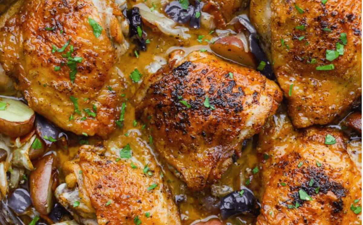 One Pan Irish Chicken with Cabbage Potatoes and Ba…