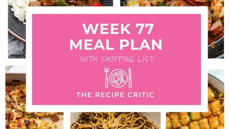 Easy Weekly Meal Plan for Busy Families