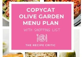Copycat Olive Garden Menu Plan