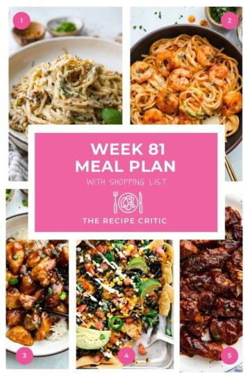 Weekly Meal Plan #81 | The Recipe Critic