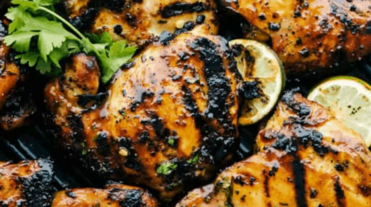 Grilled Honey Lime Cilantro Chicken Thighs Recipe