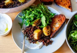 braised leeks and lentils with arugula and yogurt – smitten kitchen