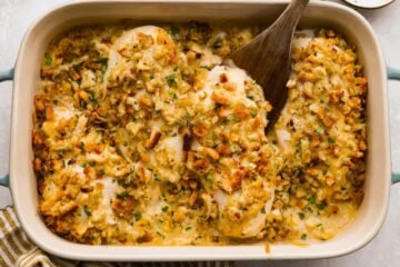 Swiss Chicken Bake (Creamy, Cheesy & Easy!)