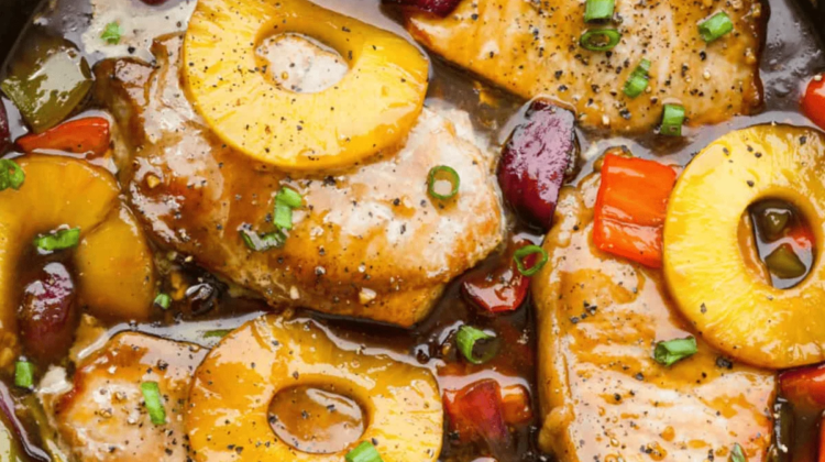 Hawaiian Pork Chops Recipe with Pineapple Sauce