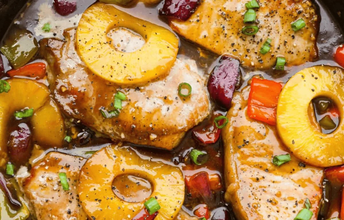 Hawaiian Pork Chops Recipe with Pineapple Sauce