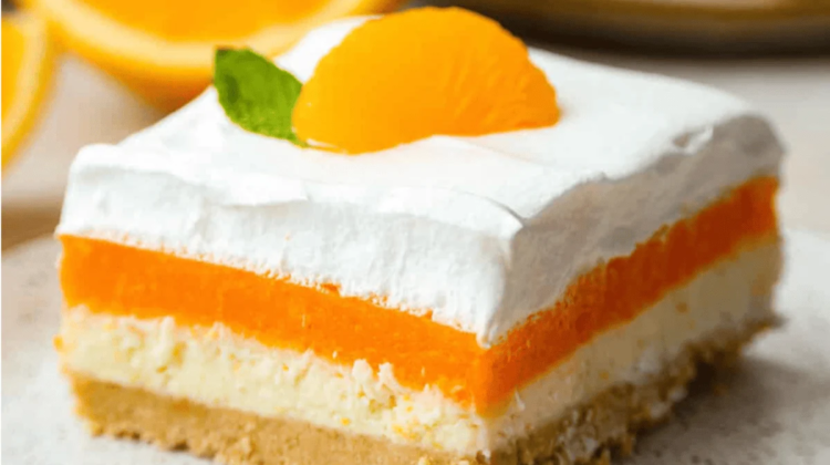 Orange Creamsicle Lush (No Bake Summer Dessert)
