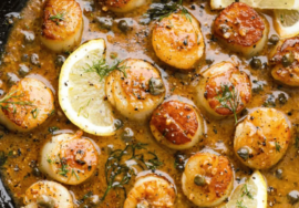 Pan Seared Scallops with Lemon Butter Sauce