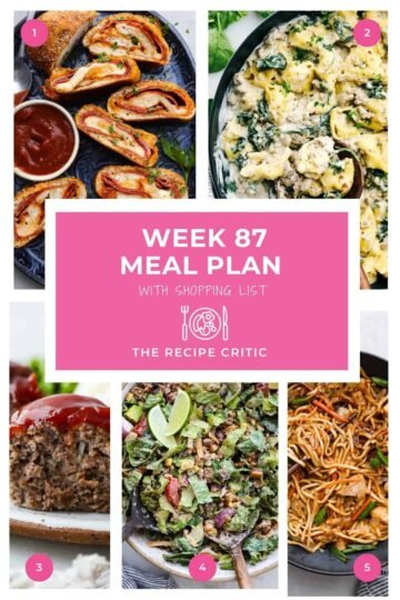 Weekly Meal Plan with 5 Easy Dinner Ideas