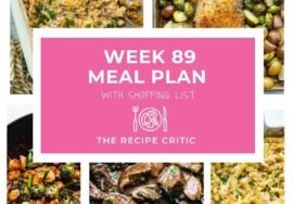 Weekly Meal Plan #89 + Free Printable Shopping List