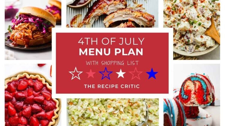 4th of July Menu Plan