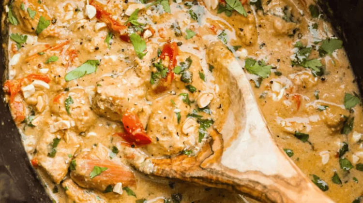 Slow Cooker Thai Peanut Chicken Recipe