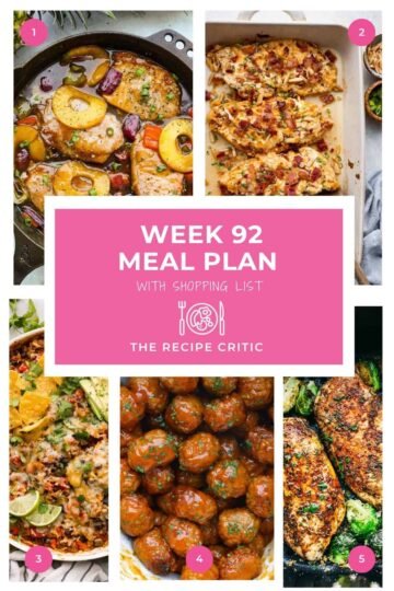 Weekly Meal Plan #92 | The Recipe Critic