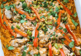 Coconut Curry Chicken and Rice Bake