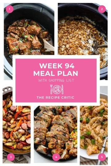 This Week’s Meal Plan for Family Dinners