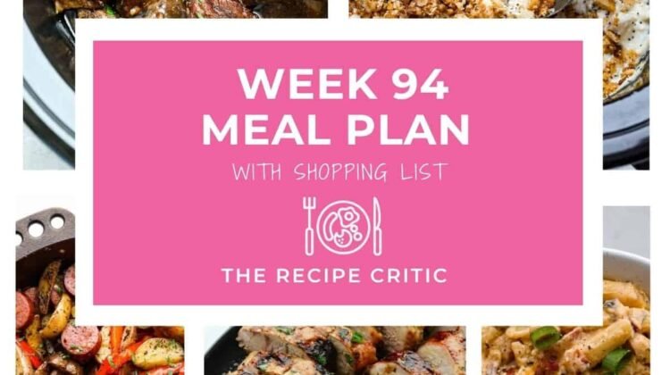 This Week’s Meal Plan for Family Dinners
